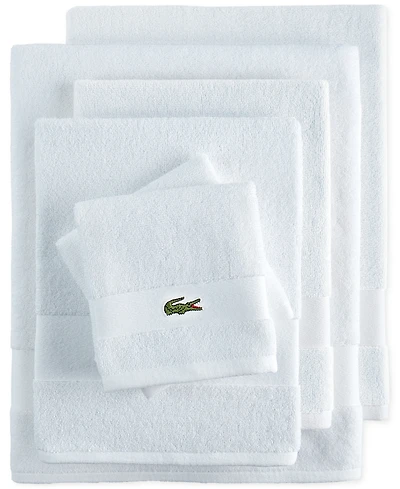 Lacoste Home Heritage Sport Stripe Logo Cotton 6-Pc. Bath Towel Set