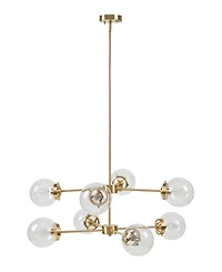 Ink+Ivy 8-Light Metal Chandelier with Globe Bulbs