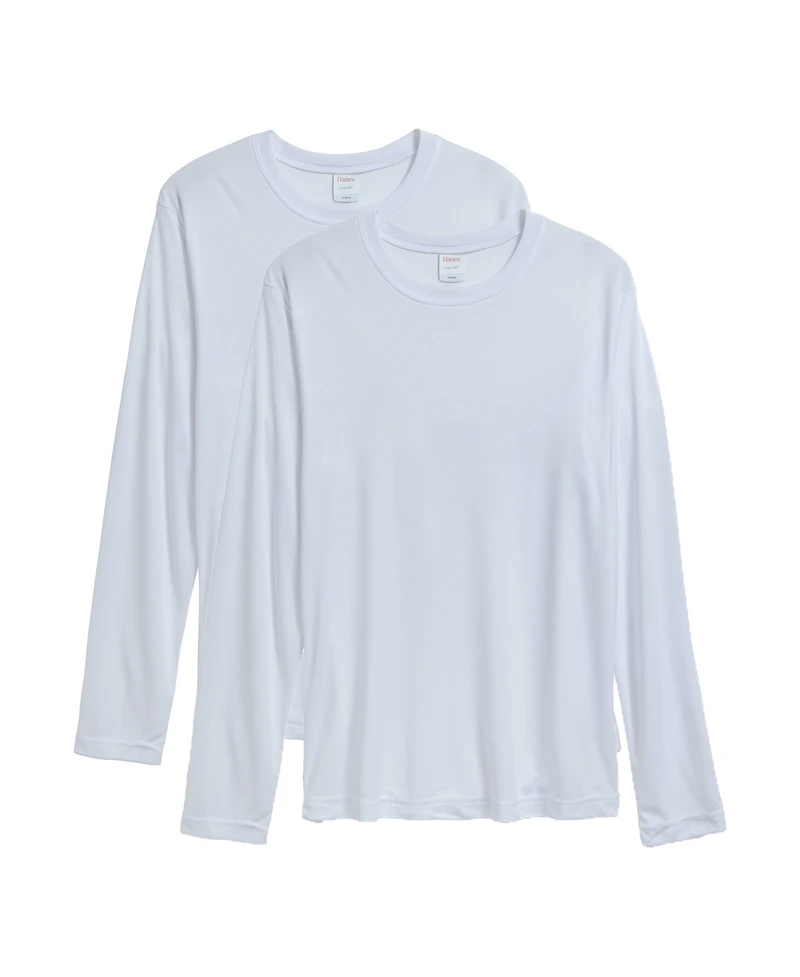 Hanes Sport Men's Cool Dri Performance Long Sleeve T-Shirt, 2-Pack