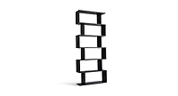 6-Tier S-Shaped Bookcase Z-Shelf Style Storage Bookshelf
