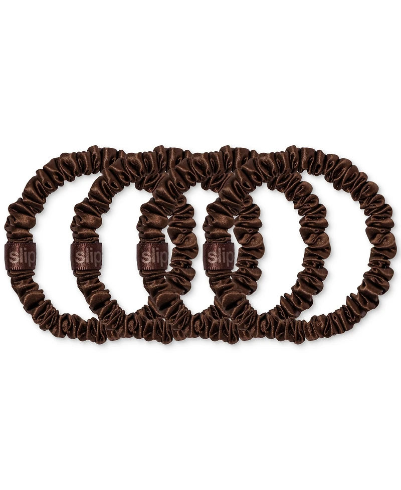 Slip 4-Pc. Pure Silk Back-to-Basics Skinny Scrunchies Set