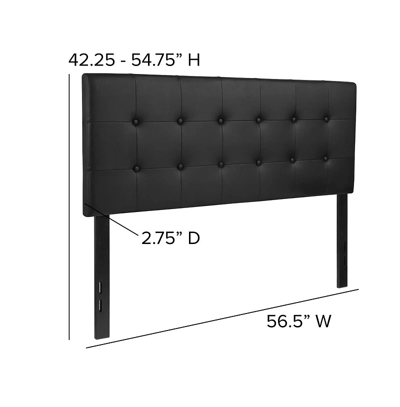 Button Tufted Full Upholstered Headboard