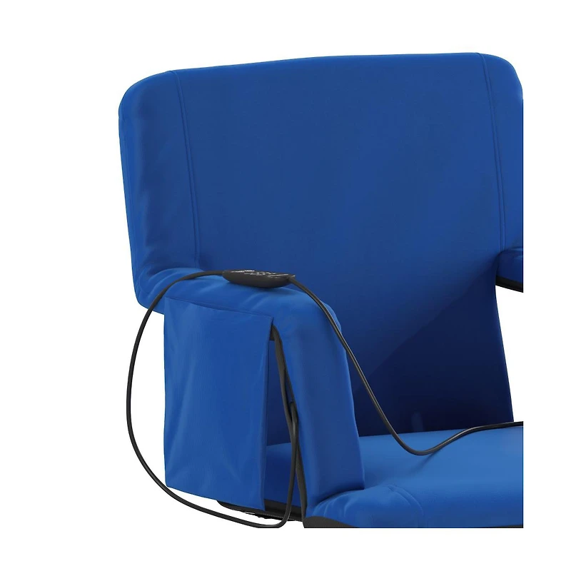 Mikki Portable Heated Reclining Stadium Chair With Armrests