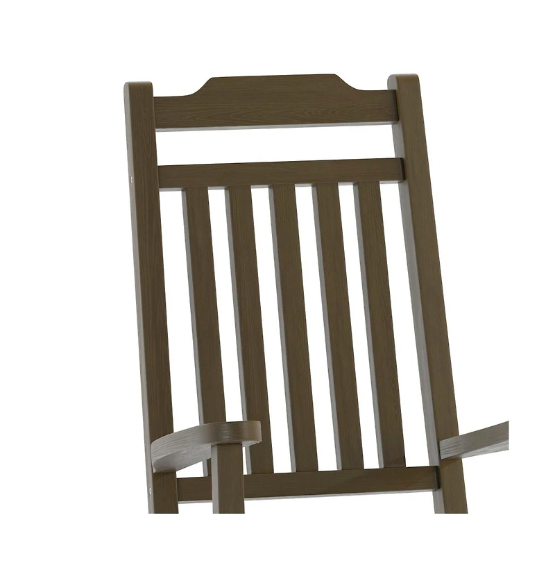 Merrick Lane Set Of 2 Hillford Poly Resin Indoor/Outdoor Rocking Chairs