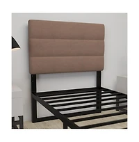 Merrick Lane Coppola Twin Headboard With Tufted Upholstery And Powder Coated Metal Frame