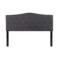 Arched Queen Button Tufted Upholstered Headboard