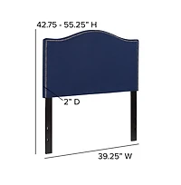 Arched Twin Headboard With Accent Nail Trim