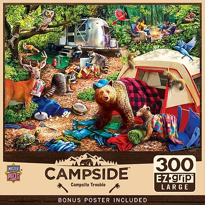 MasterPieces Campside Campsite Trouble 300 Piece Ez Grip Jigsaw Puzzle