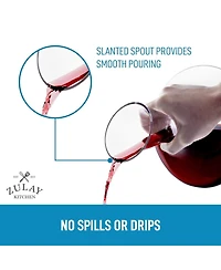 Zulay Kitchen Crystal Red Wine Decanter - 100% Hand Blown Lead-Free Glass Wine Aerator (1800ml)