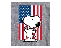 Hybrid Apparel Peanuts Flag Mens Short Sleeve Tee