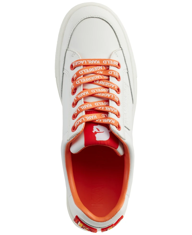 Karl Lagerfeld Paris Women's Calico Patch Embellished-Heel Sneakers