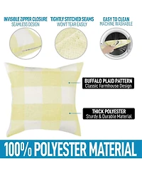 2 Pack Buffalo Plaid Throw Pillow Outdoor & Indoor Covers 16x16 inches