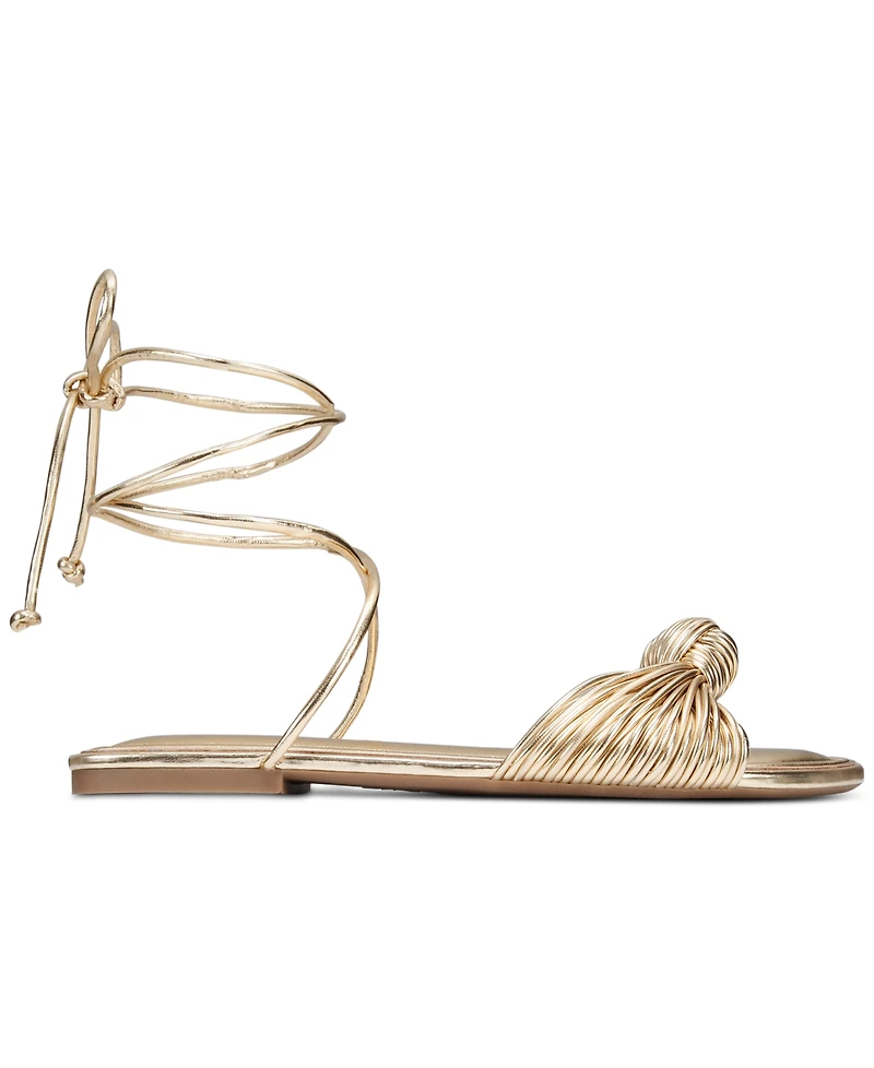 On 34th Women's Jenniee Knot Lace-Up Flat Sandals, Exclusively at Macy's