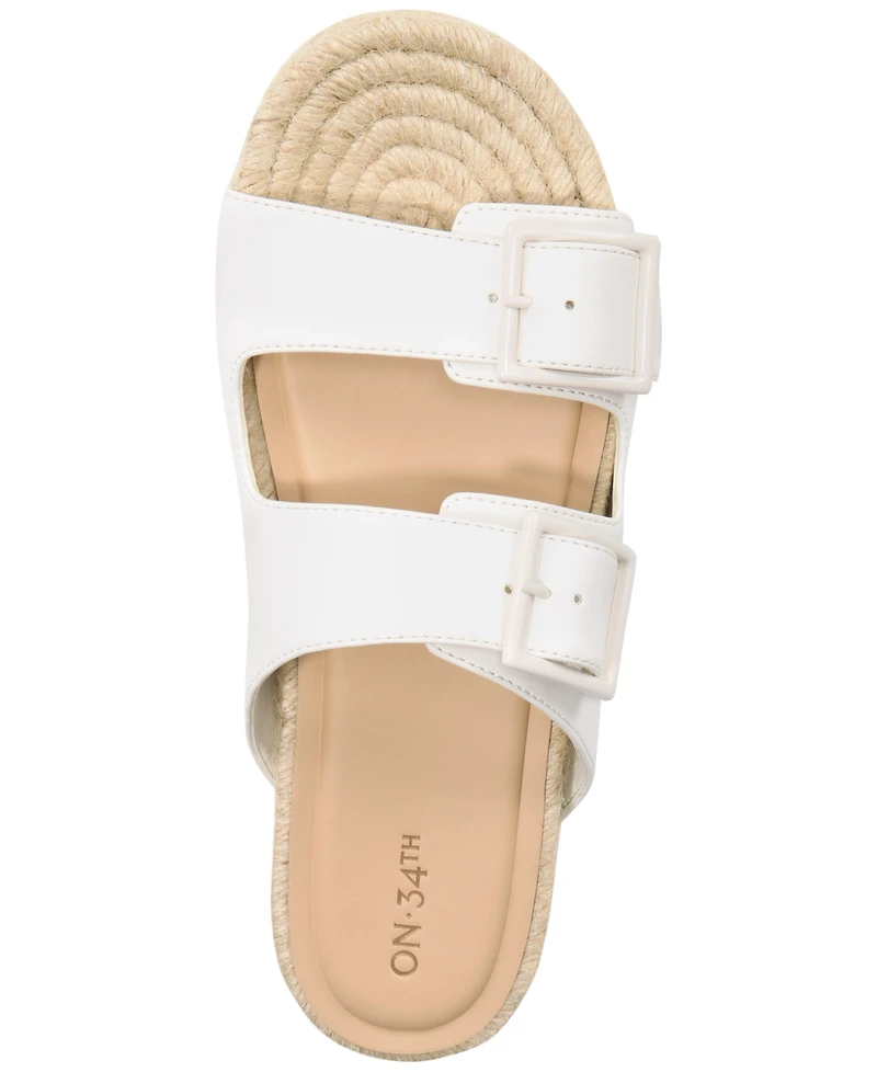 On 34th Women's Milaa Buckled Footbed Sandals, Created for Macy's