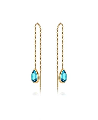 Ettika Barely 18k Crystal Dangle Earrings