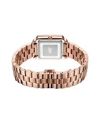 Jbw Women's Cristal Quartz 18K Rose Gold-Plated Stainless Steel Watch Set, 28mm