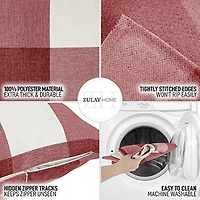 Zulay Kitchen Pack of 2 Buffalo Plaid Throw Pillow Covers