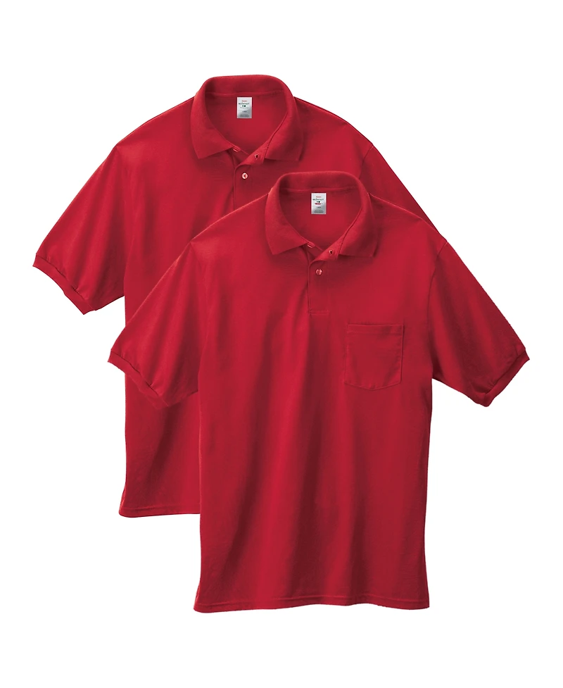 Hanes EcoSmart Men's Pocket Polo Shirt, 2-Pack