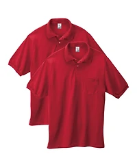 Hanes EcoSmart Men's Pocket Polo Shirt, 2-Pack