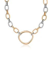 Ettika Mixed Metal Chain Link Collar Necklace