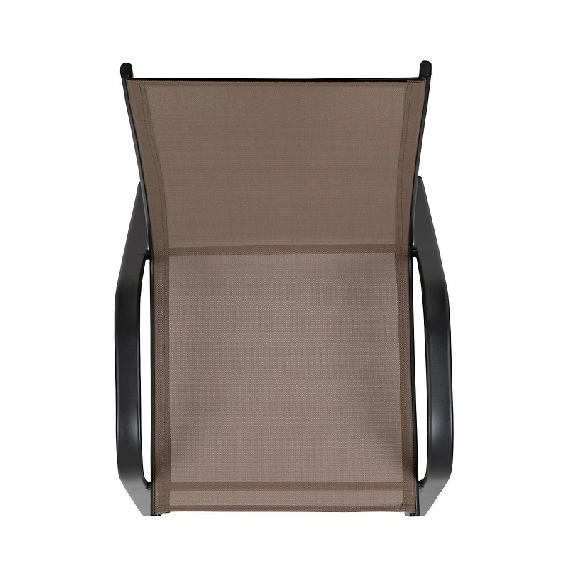 5 Pack. Outdoor Stack Chair With Flex Comfort Material And Metal Frame