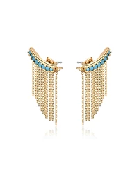 Ettika Turquoise Bead 18k Gold Plated Ear Crawler