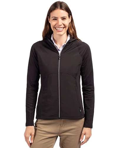 Cutter & Buck Plus Adapt Eco Knit Hybrid Recycled Full Zip Jacket