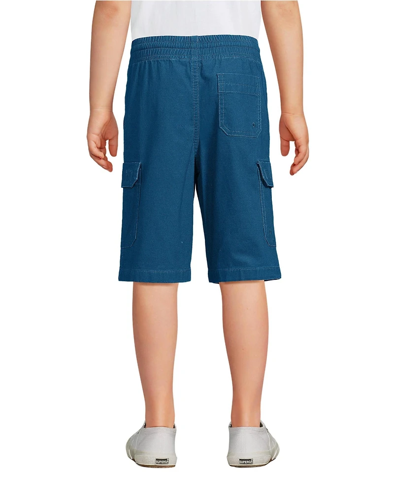 Lands' End Boys Stretch Canvas Utility Cargo Shorts