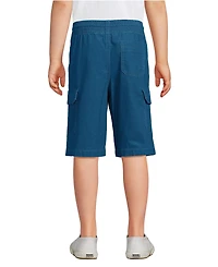 Lands' End Boys Stretch Canvas Utility Cargo Shorts