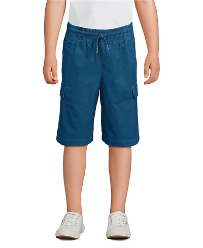 Lands' End Boys Stretch Canvas Utility Cargo Shorts