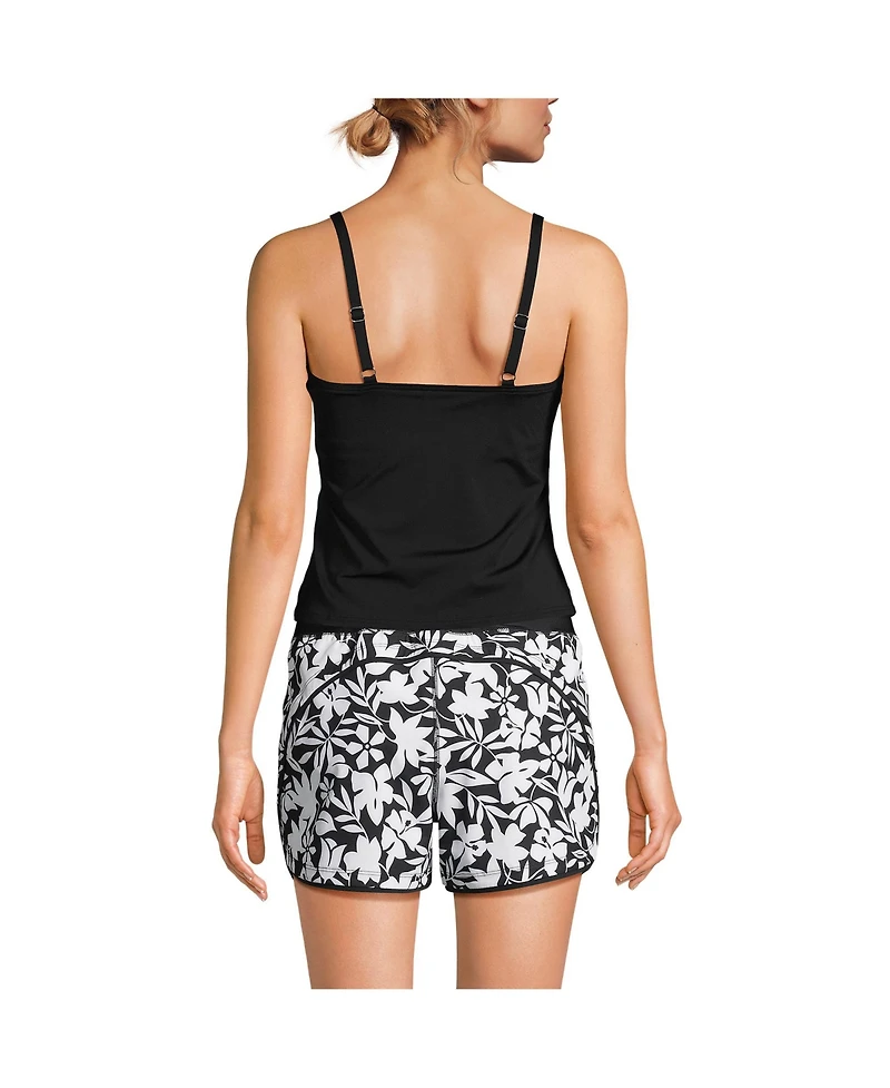 Lands' End Women's Square Neck Tankini Swimsuit Top