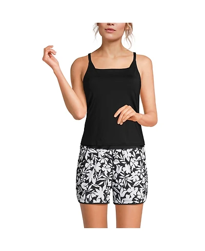Lands' End Women's Dd-Cup Square Neck Tankini Swimsuit Top