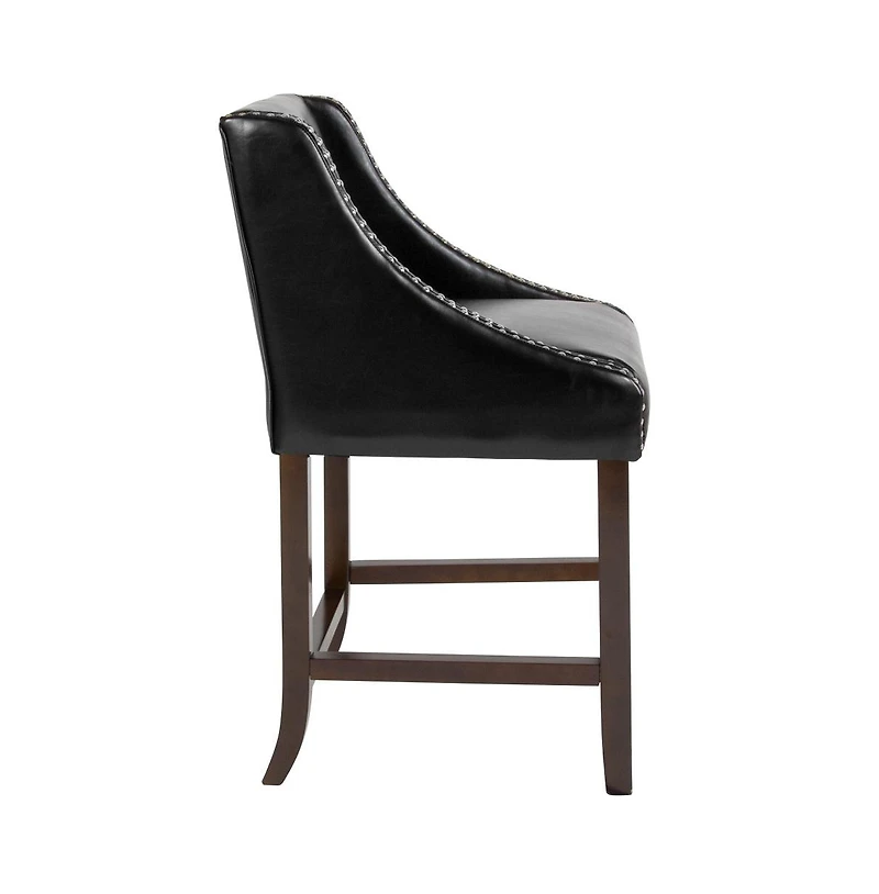 Taylorsville 24 Inch Counter Height Stool With Nailhead Trim