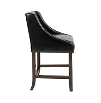 Taylorsville 24 Inch Counter Height Stool With Nailhead Trim