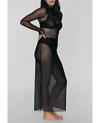 Cuup Women's The Mockneck Dress - Mesh