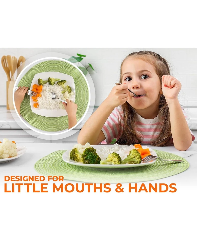 Kids and Toddler Cutlery Set Designed For Self Feeding - 6 Piece Spoon and Fork