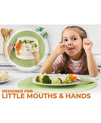 Kids and Toddler Cutlery Set Designed For Self Feeding - 6 Piece Spoon and Fork