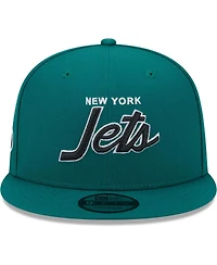New Era Men's Green New York Jets Main Script 9Fifty Snapback Hat