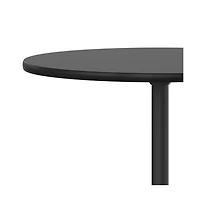 24" Round Wood Cocktail Table With 30" And 42" Columns