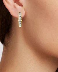 Diamond J Hoop Earrings (1 ct. t.w.) 10k White or Yellow Gold