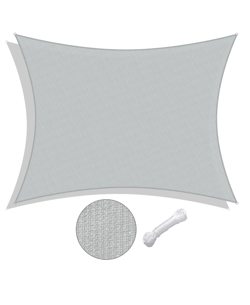 Yescom 13x10 Ft 97% Uv Block Rectangle Sun Shade Sail Hdpe Canopy Cover Net Patio