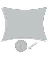 Yescom 13x10 Ft 97% Uv Block Rectangle Sun Shade Sail Hdpe Canopy Cover Net Patio