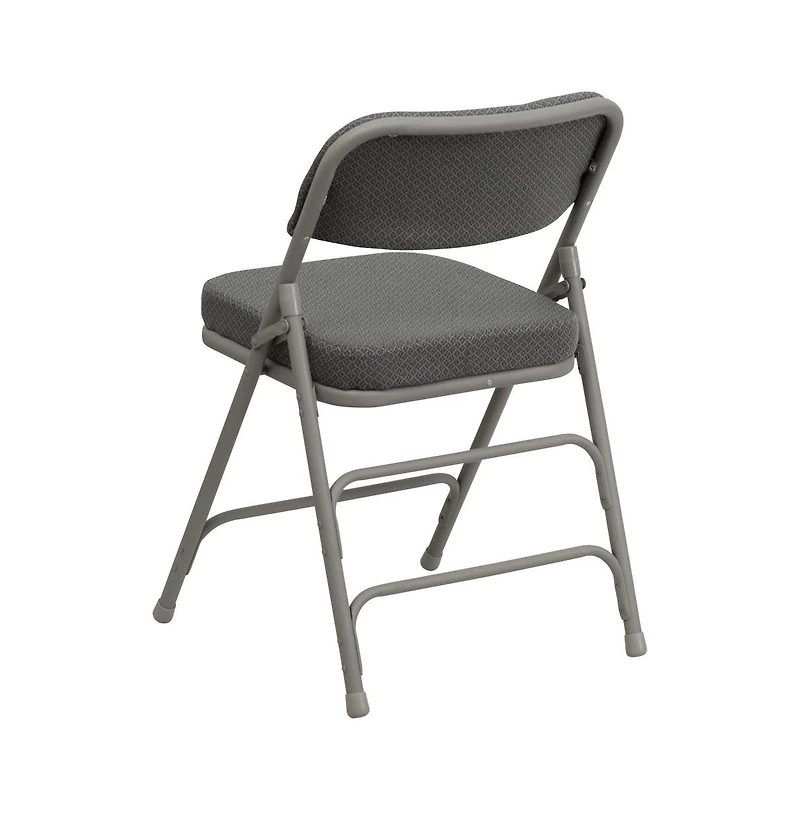 Emma+Oliver 2 Pack Home & Office Portable Party Events Fabric Padded Metal Folding Chair