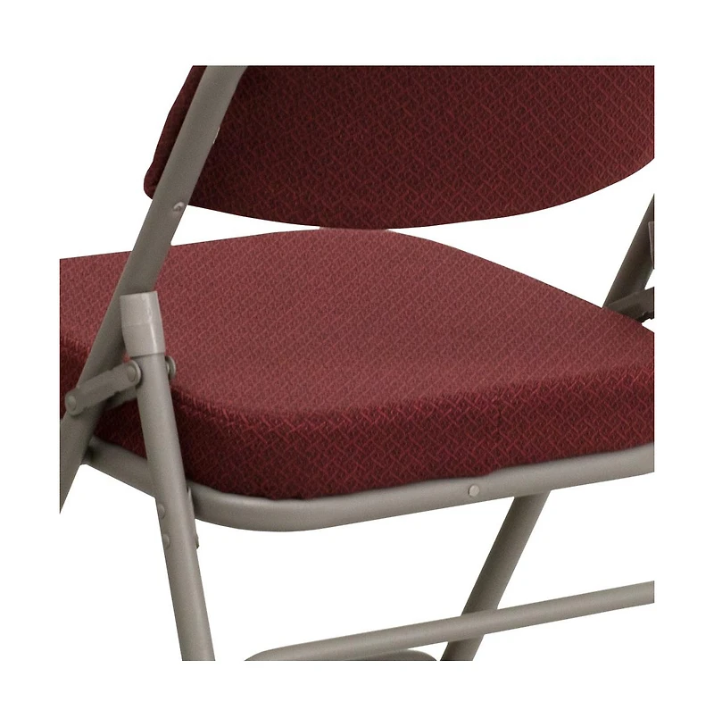 Emma+Oliver 2 Pack Home & Office Portable Party Events Fabric Padded Metal Folding Chair