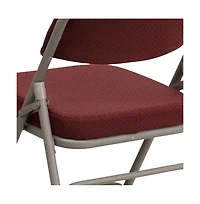 Emma+Oliver 2 Pack Home & Office Portable Party Events Fabric Padded Metal Folding Chair