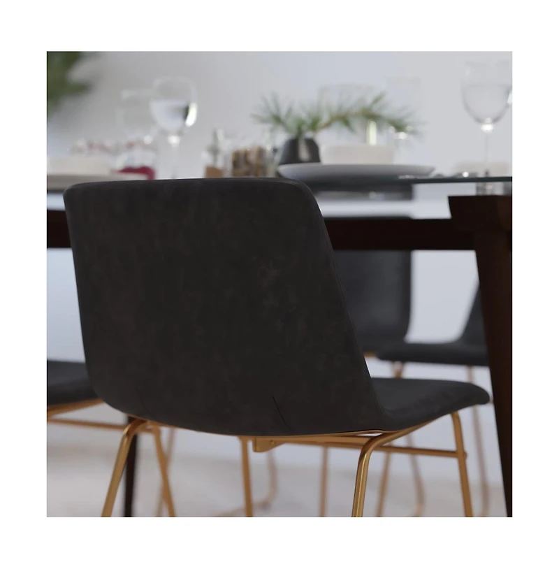 Carrollton 18 Inch Bucket Seat Dining Chairs, Set Of 2