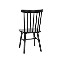 Torrin Set Of Two Premium Solid Wood Spindle Back Dining Chairs With Saddle Seats And Floor Protectant Felt Pads