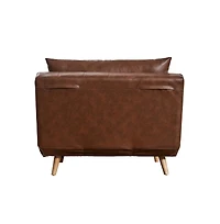 Merrick Lane Celine Convertible Tri-Fold Sleeper Chair With Channel Stitching And Pillow