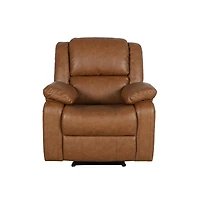 Recliner With Bustle Back And Padded Arms
