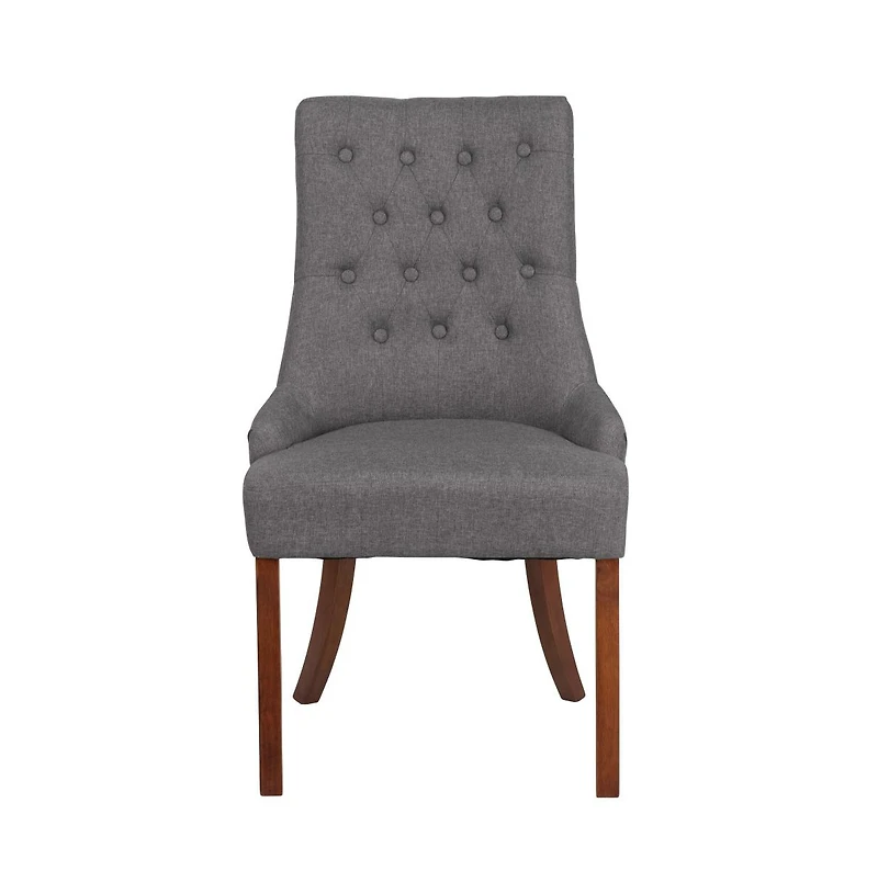 Merrick Lane Lillian Upholstered Tufted Side Accent Chair With Curved Rear Legs